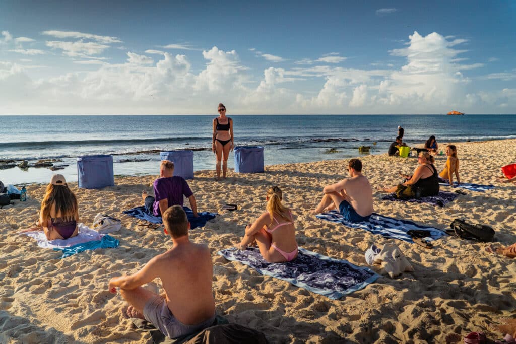 Reconnect ice baths on the beach in Playa del Carmen