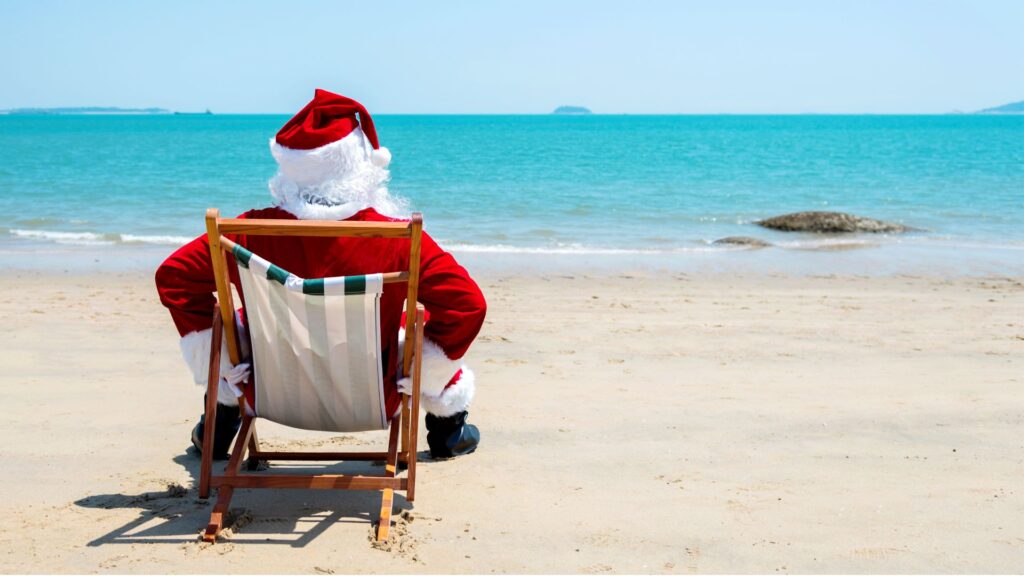 Christmas on the beach in Playa del Carmen